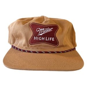 Men’s Tan Miller High Life Snapback Hat Rope